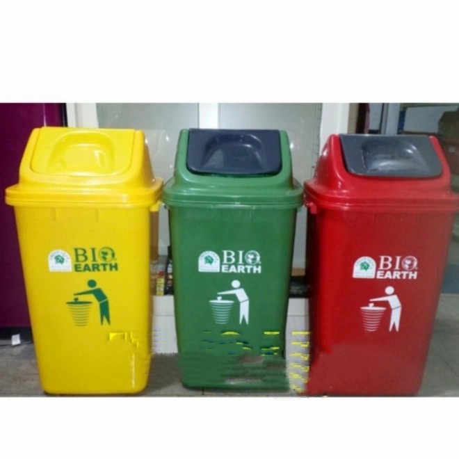 tempat sampah 58 liter green leaf 207