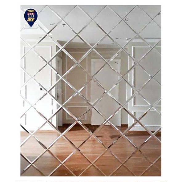 Ready Stock Cermin Kaca Dinding Bevel/Kaca Bevel/Cermin Bevel