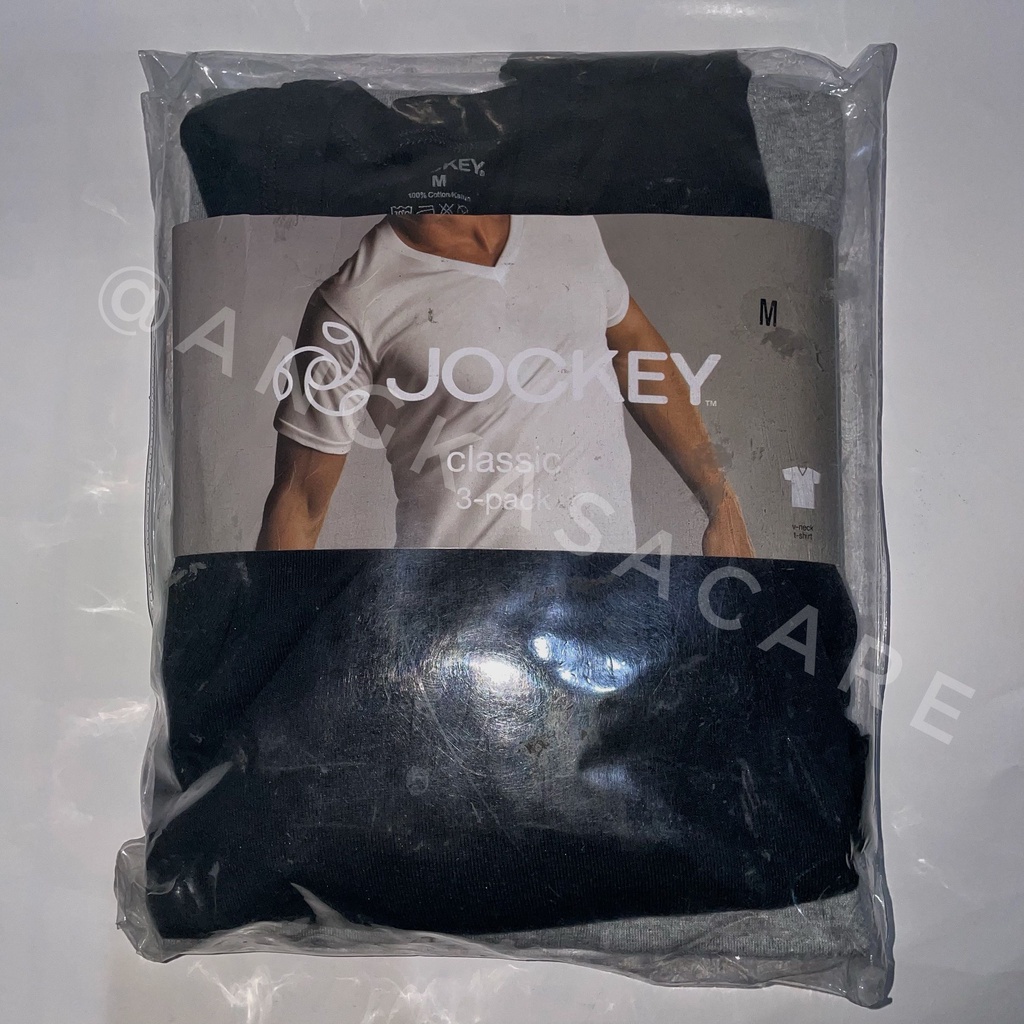 B6C KAOS JOCKEY CLASSIC 3-PACK / KAOS VNECK JOCKEY /KAOS DALAM JOCKEY UNDERWEAR MEN JOCKEY CLASSIC