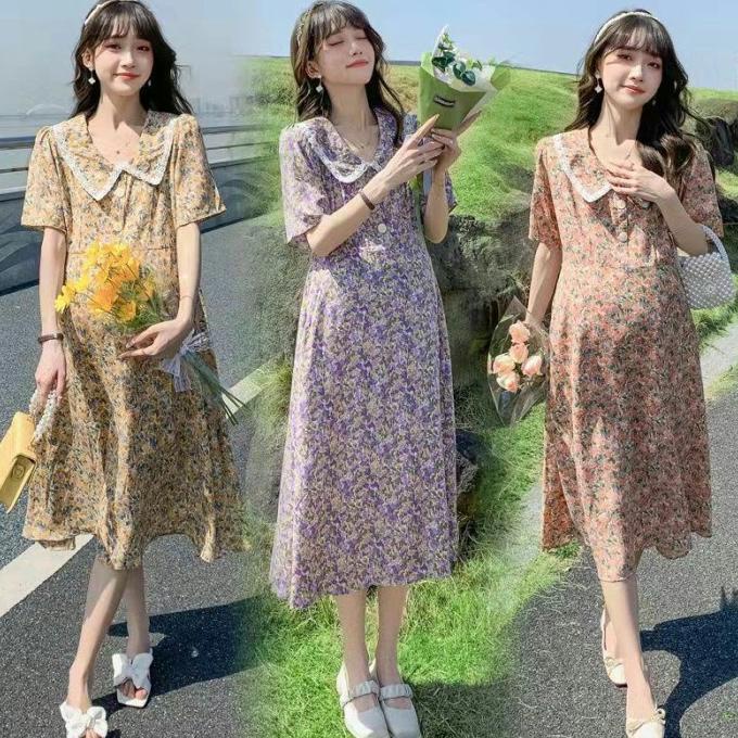 dress hamil korea bunga