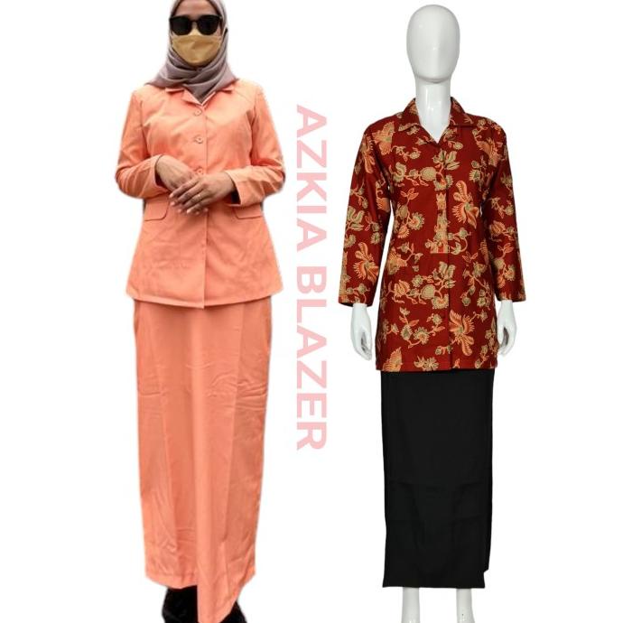 Stelan Baju Seragam Dharma Wanita Ready Stelan Rok Span Panjang