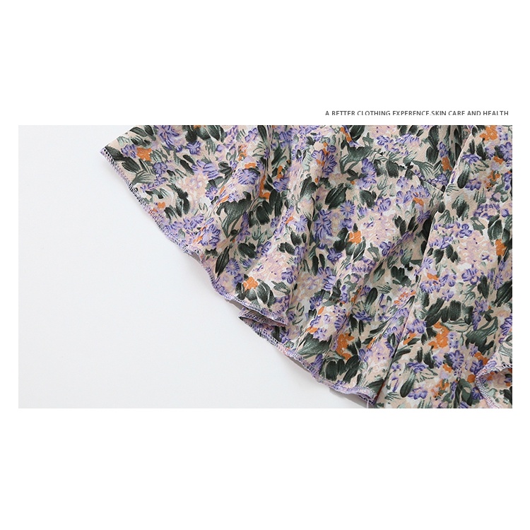 STYLISH MODERN korea Blus Wanita Musim Panas Casual Blouse Motif Bunga Bahan Sifon Warna Pink