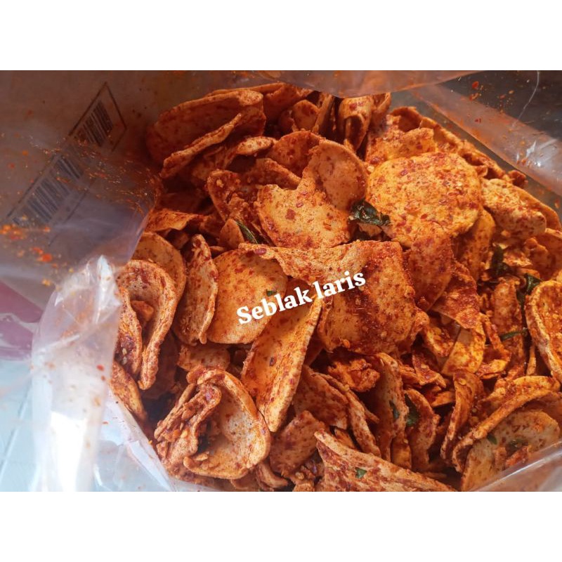 

kripik basreng, kemasan 1 kg basreng koin