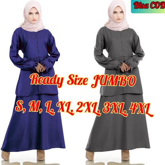 Gamis Seragam PNS PDH ABU BIRU GREY DONGKER Toyobo seragam guru kerja