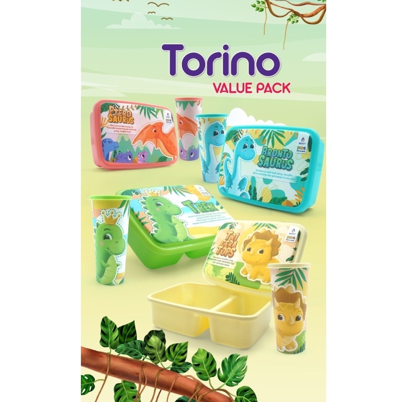 Torino value pack botol minum & tempat makan