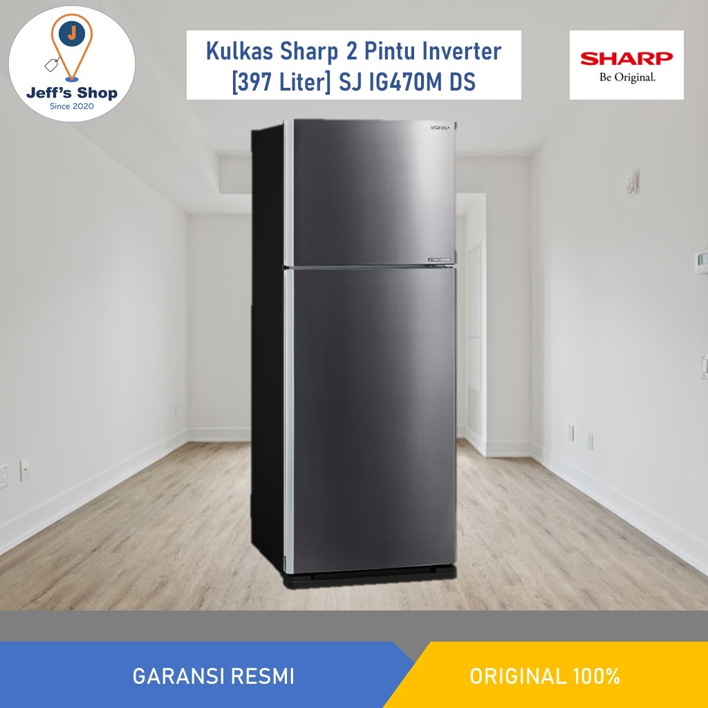 Sharp Kulkas 2 Pintu [397 Liter] SJ IG470M DS [Inverter]
