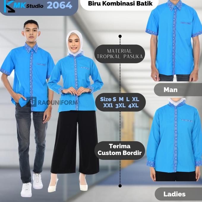SERAGAM KERJA WANITA TANGAN PANJANG/ BAJU KARYAWAN/KANTOR/RESTORAN
