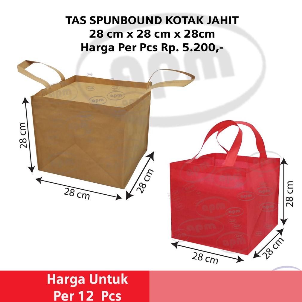 

Hot Sale Tas Spunbond Kotak Ukuran 28cm x 28cm x 28cm (Tas Jahit) ,,