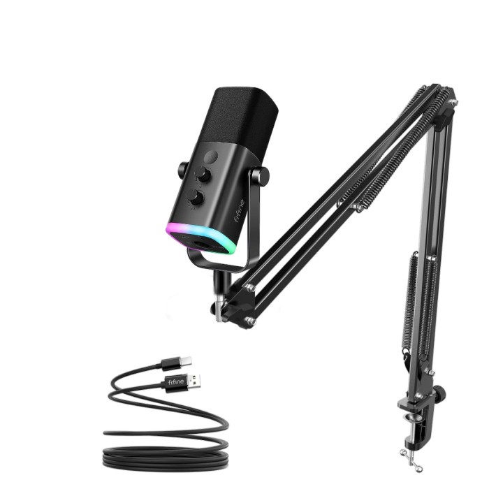Fifine Ampligame AM8 USB/XLR Dynamic Microphone for Streaming n Gaming