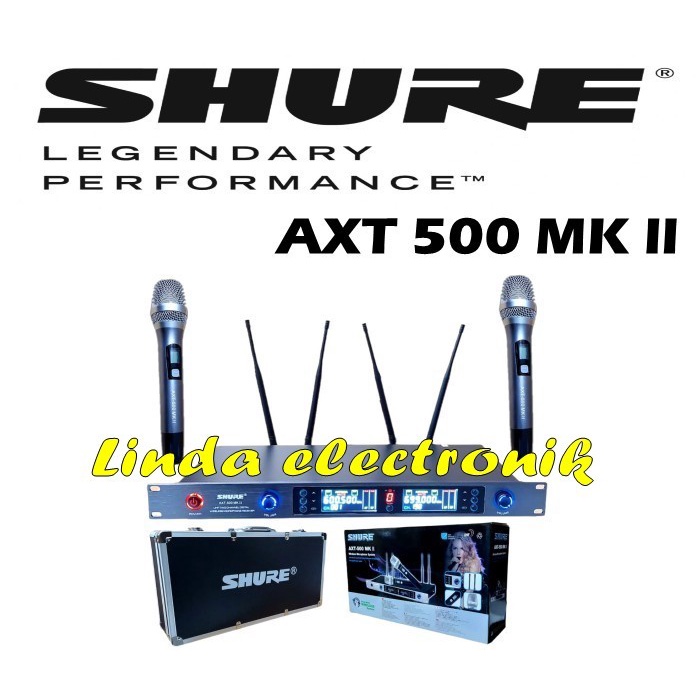 mic shure axt500 mkll shure axt 500 mkll 2mic pegang
