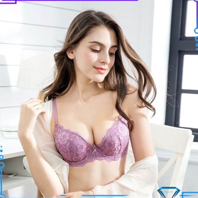 (BH + CD) Bra Set dan Celana Dalam Brukat Chrystella 690 32A-38A Kawat