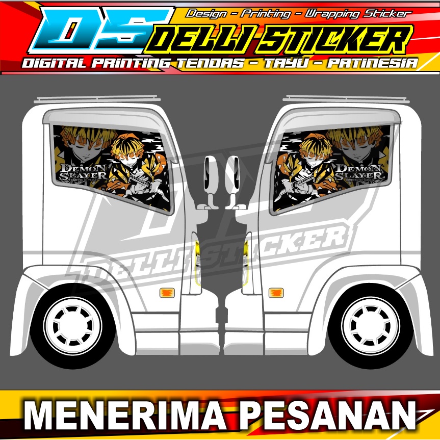 Stiker Kaca Pintu Truk Giga - Tembus Pandang - One Way Stiker Kaca Samping