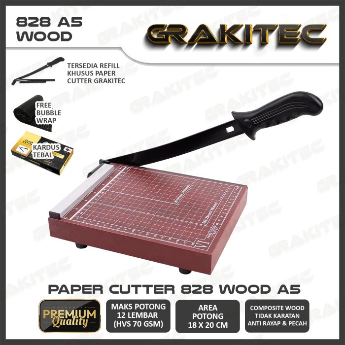 

Promo Paper Cutter A5 A4 B4 A3 - 828 Alat Potong Kertas Grakitec Terbaru