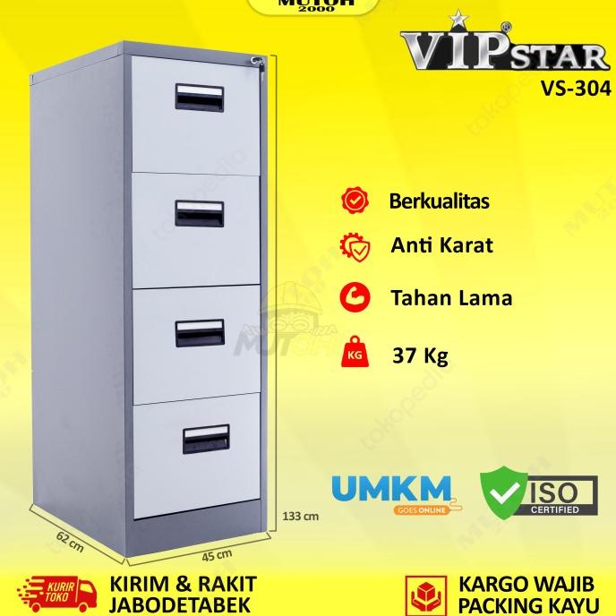 

Vip Star Vs-304 Filling Cabinet 4 Laci Filing Kabinet 4 Laci Pengiriman Cepat