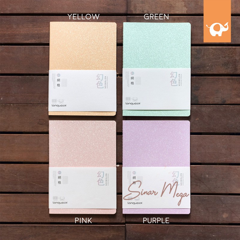 

Floating Dream Glitter Buku Notebook B5 40 Lembar Grid / Catatan Kotak-Kotak Lucu Unik
