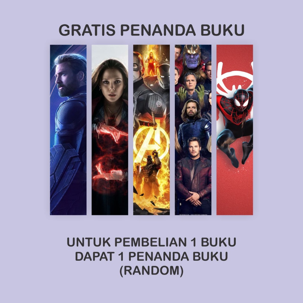 

Buku Ukuran A5 Poet Book/Notebook Hardcover A5 Isi Polos Dan Garis Gambar Cover Marvel