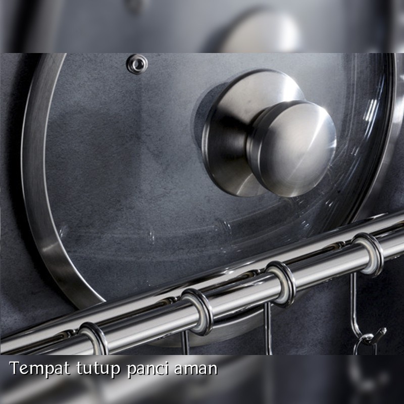 Greenland Rak Dinding Gantungan Panci Stainless Geser Nimalis Ern Tempat Alat Dapur Hrd102