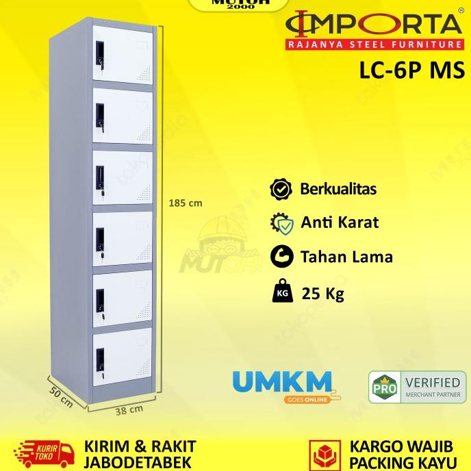 

Best Sales Importa Lc-6P Bt Ms Standing Loker Besi Locker Besi 6 Pintu Full Plat Stok Terbatas