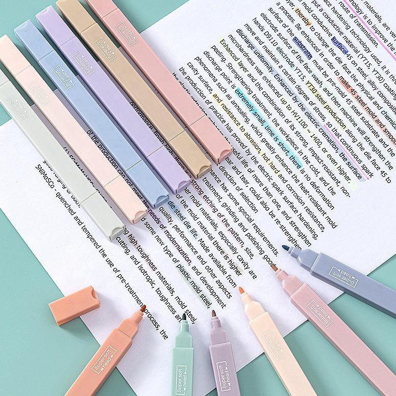 

Miliki KYUKA Highlighter Pen set Marker 2 in 1 pastel untuk alat tulis kantor sekolah / set dan satuan ..