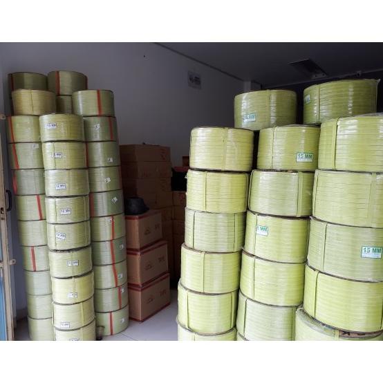 

Trendy Tali Strapping Straping Band 9mm, 12mm, 15mm Kuning/Tali Packing/Tali Klem Klam/Tali Ikat Barang ,,