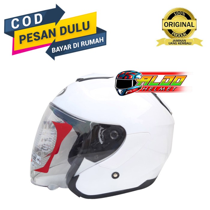 Helm Kyt Kyoto Solid White / Helm Terlaris