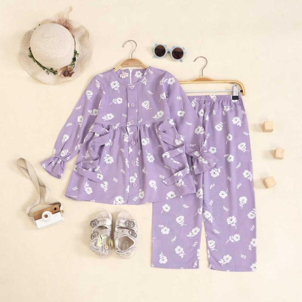 New Chieky - One Set Rayon  Anak/ Set Tunik anak 1-10 Tahun/Setelan anak perempuan 