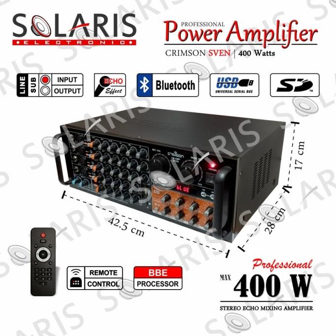 POWER AMPLIFIER BLUETOOTH With BBE PROCESSOR 400 Watt CRIMSON - SVEN |Bagus|Top