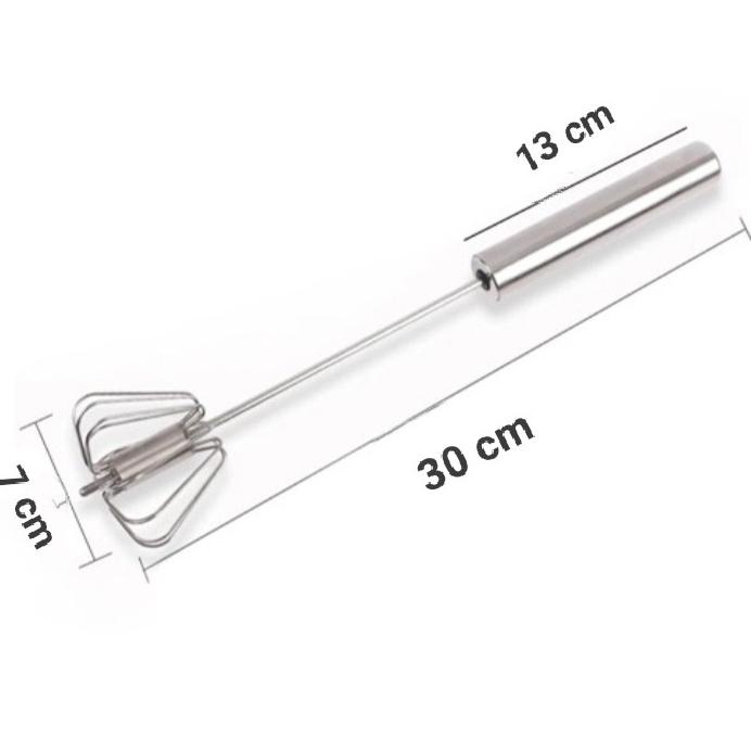 Alat Kocok Telur Tekan Besar 12" /Kocokan Telur Otomatis Stainless/Mixer Grosir