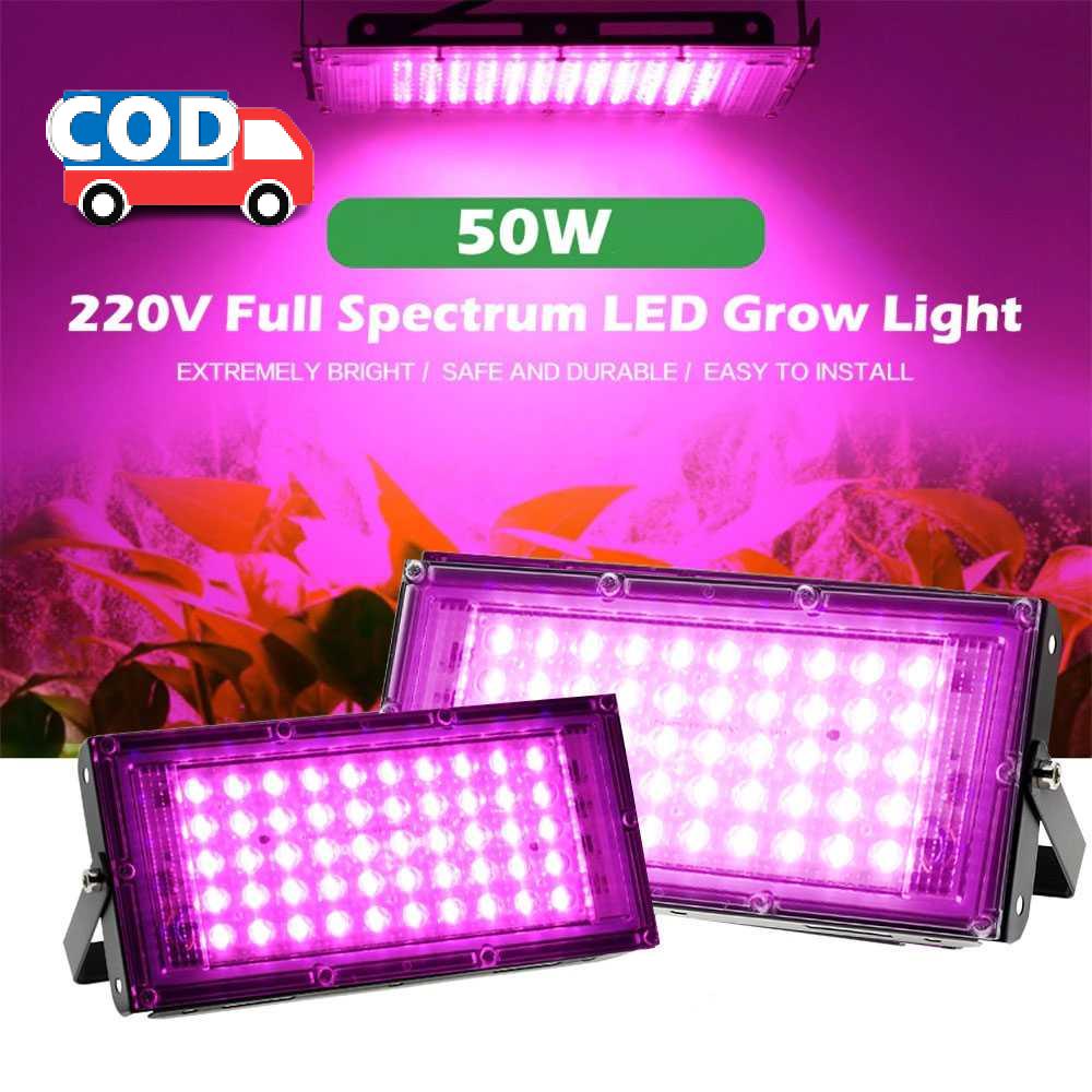 Lampu Tanaman Pengganti Matahari 50W 220V Grow Light LED Hidroponik Full Spectrum 2835 SMD Berkebun