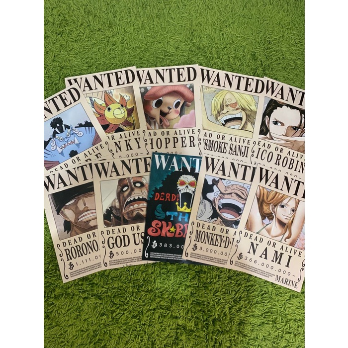 Poster Anime One Piece unty Wanted Set