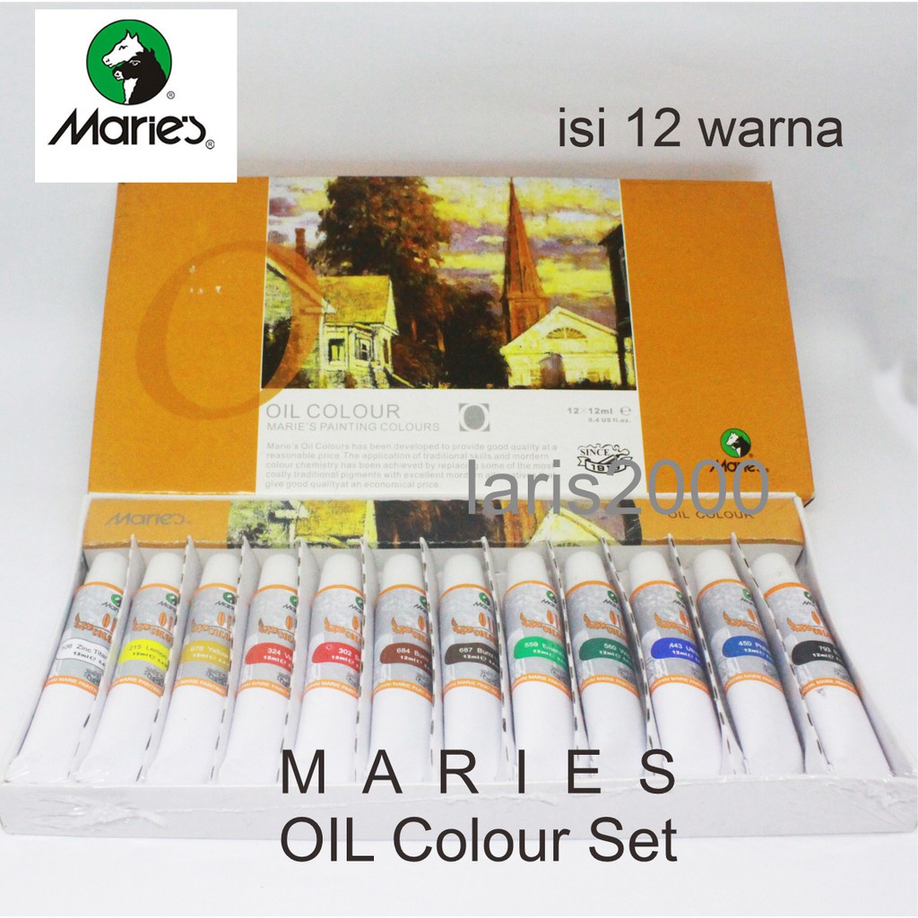 

Cat Nyak / Oil Color Maries 12 Warna