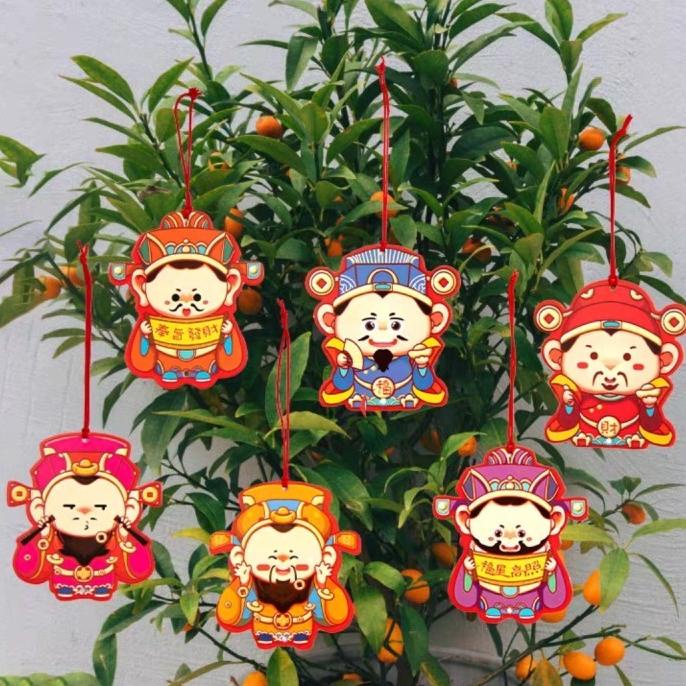 

din GROSIR Angpao Gantung Imlek isi 6 Caisen Barongsai Dekorasi Sincia