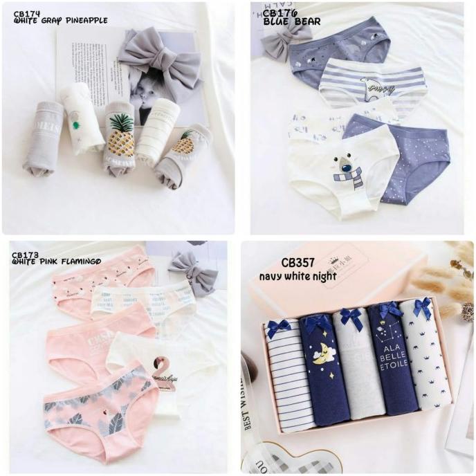 Celana Dalam Wanita Box / Pakaian Dalam Wanita Set Underwear Import 2