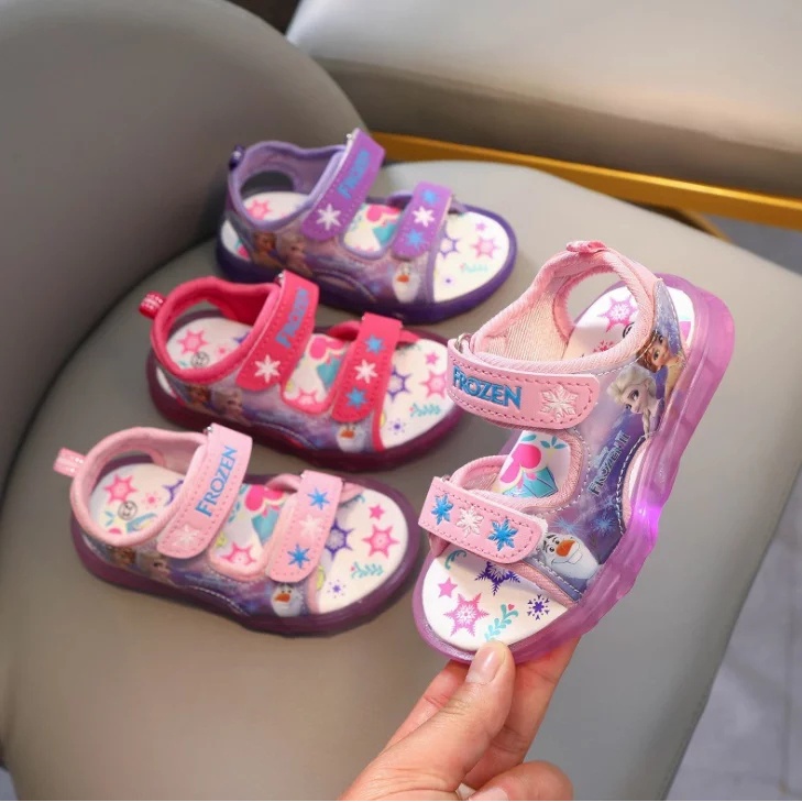 Sandal Anak Led Perempuan Frozen Kualitas - Sandal Frozen 006