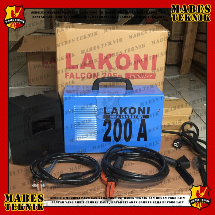MESIN LAS LISTRIK LAKONI FALCON 205 E / 205E - TRAFO LAS 1300WATT 200A
