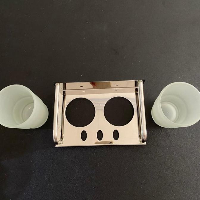 Gelas tempat sikat gigi kamar mandi rak sikat gigi