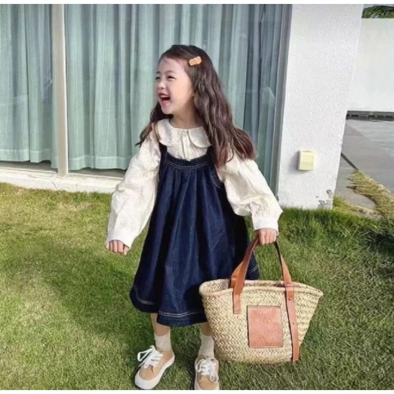 DRESS GIRLS OVERALL KOREAN GARDENING LONG SLEEVE