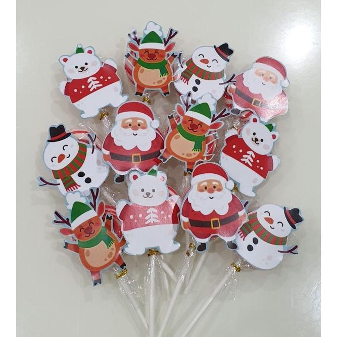 

Termurah Natal Christmas Permen Lolipop Isi 12Pc Custom Lolipop Xmas Cod