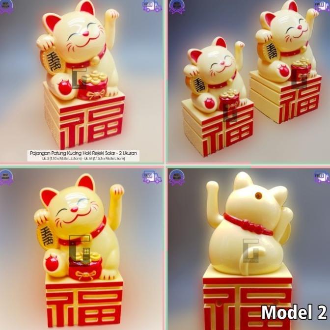 Patung Boneka Kucing Hoki Lucky Cat Maneki Neko Rejeki Jepang China