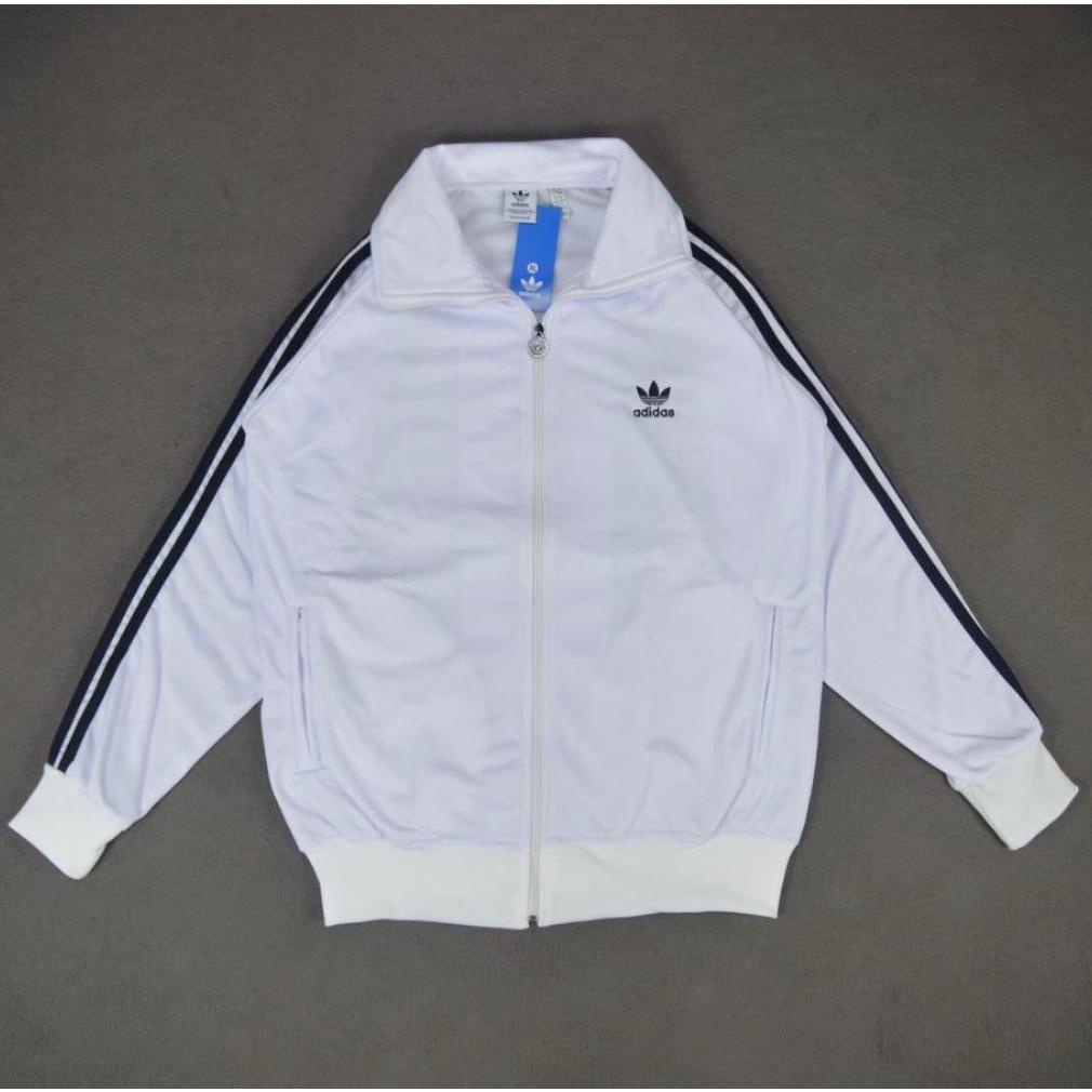 Jaket Basic Pria Wanita Tracktop Adidas Firebird Putih Termurah Baru