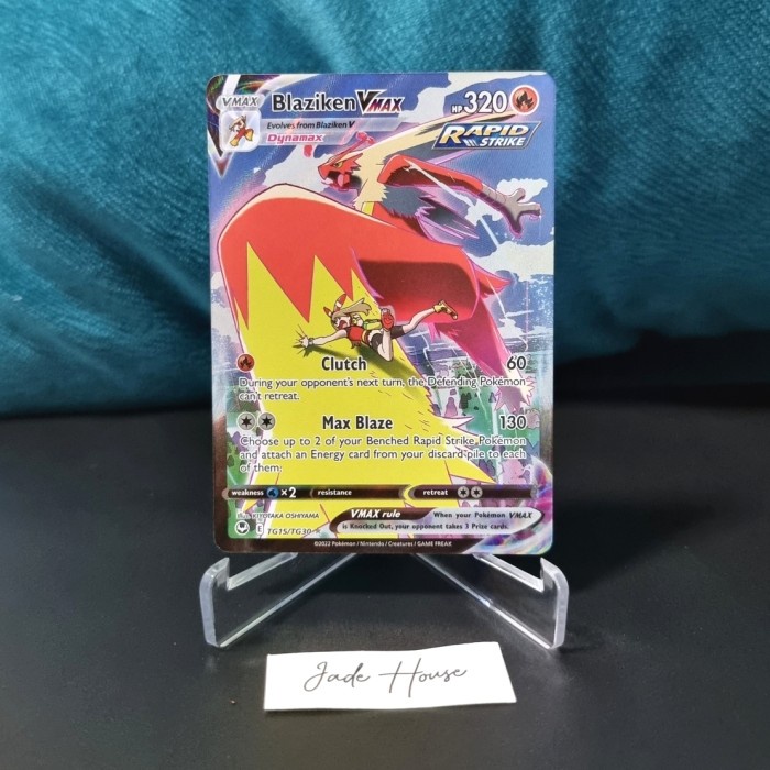 ✅COD Blaziken Vmax Tg15/Tg30 Silver Tempest - Kartu Pokemon Tcg English Terbaru