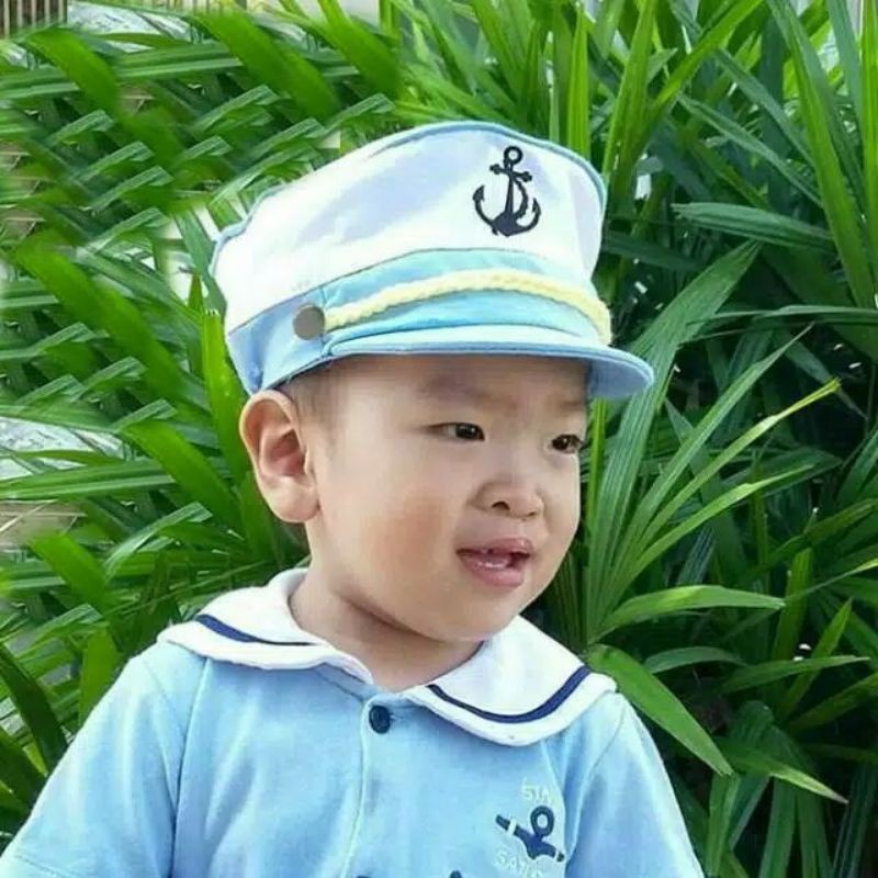 Topi Anak - Topi Pelaut - Topi Sailor (2 - 4 Tahun)
