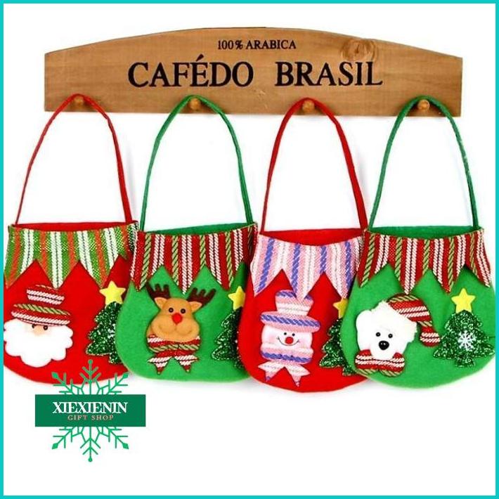 

XIEXIENIN Tas Permen Natal Santa Souvenir Bag Murah Kado Christmas Gift Grosir