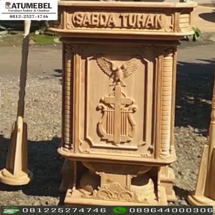 UJ 640 Mimbar gereja modern mimbar gereja kayu jati