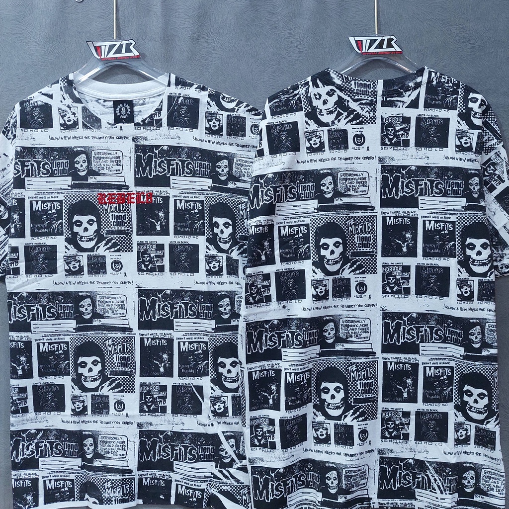 T Shirt Band Official MISFITS X REBEL 8 - FIEND CLUB Original