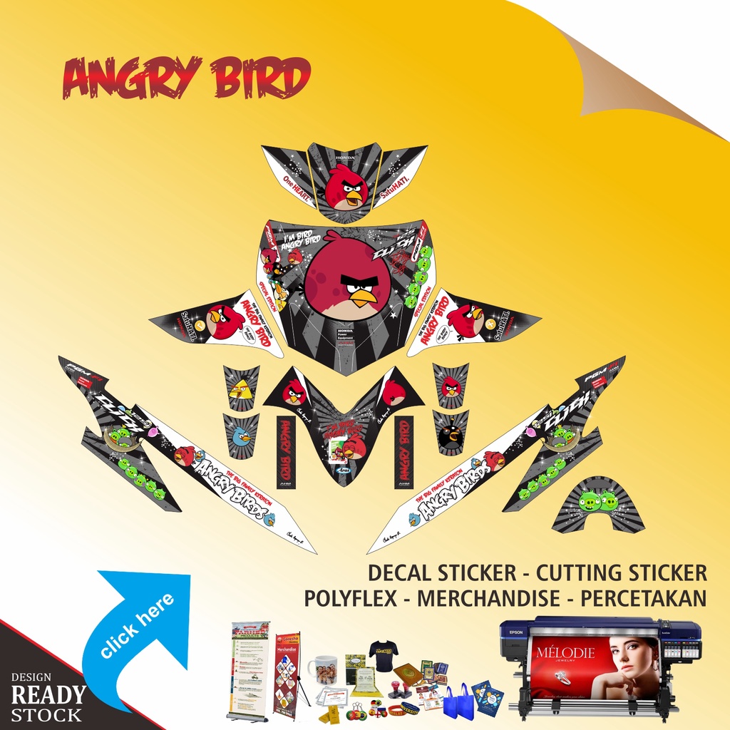DECAL STICKER HONDA VARIO LAMA ANGRY BIRD