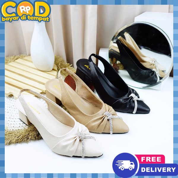 Haihil Sepatu Hak Pesta Import High Heels Hak Kaca Perempuan Mewah Terbaru Dan Kekinian Wanita Sanda