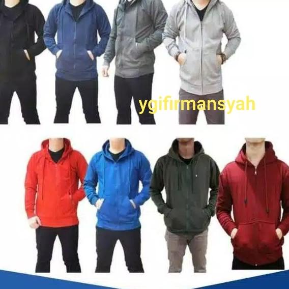BISA COD JAKET POLOS HOODIE ZIPPER ORANGE RESLETING - PRIA & WANITA PROMO MENARIK