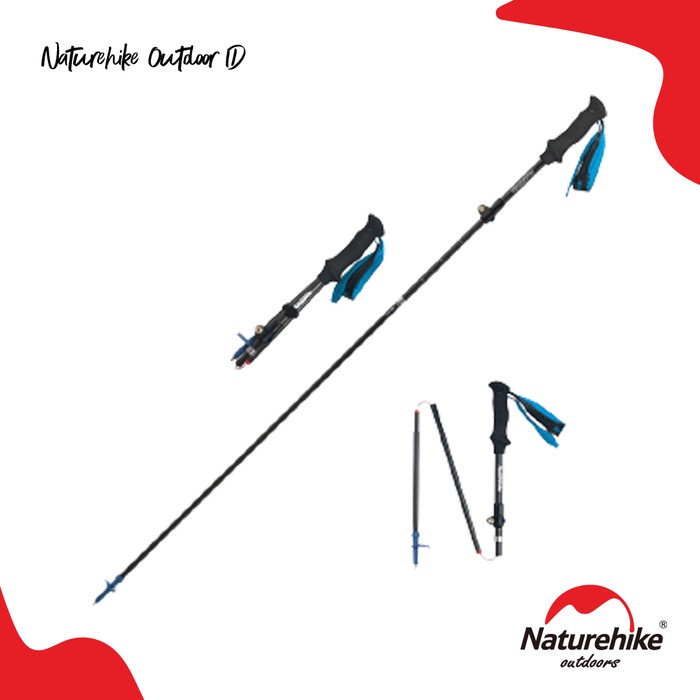 Promo Trekking Pole Carbon St07 Naturehike 5-Node Nh18D010-Z