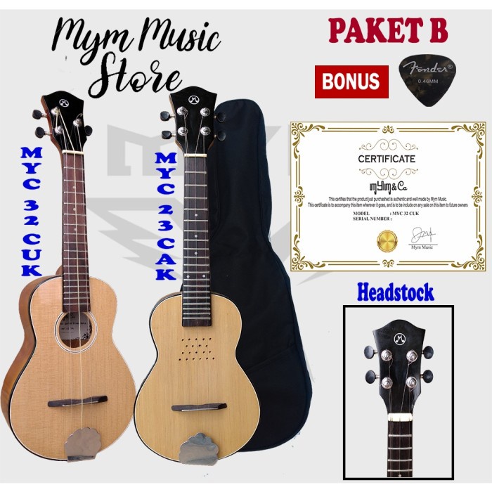 Ukulele - Ukulele / Kencrung Senar 3 / Cak Cuk Original Mym&Ca Bahan Full Kayu